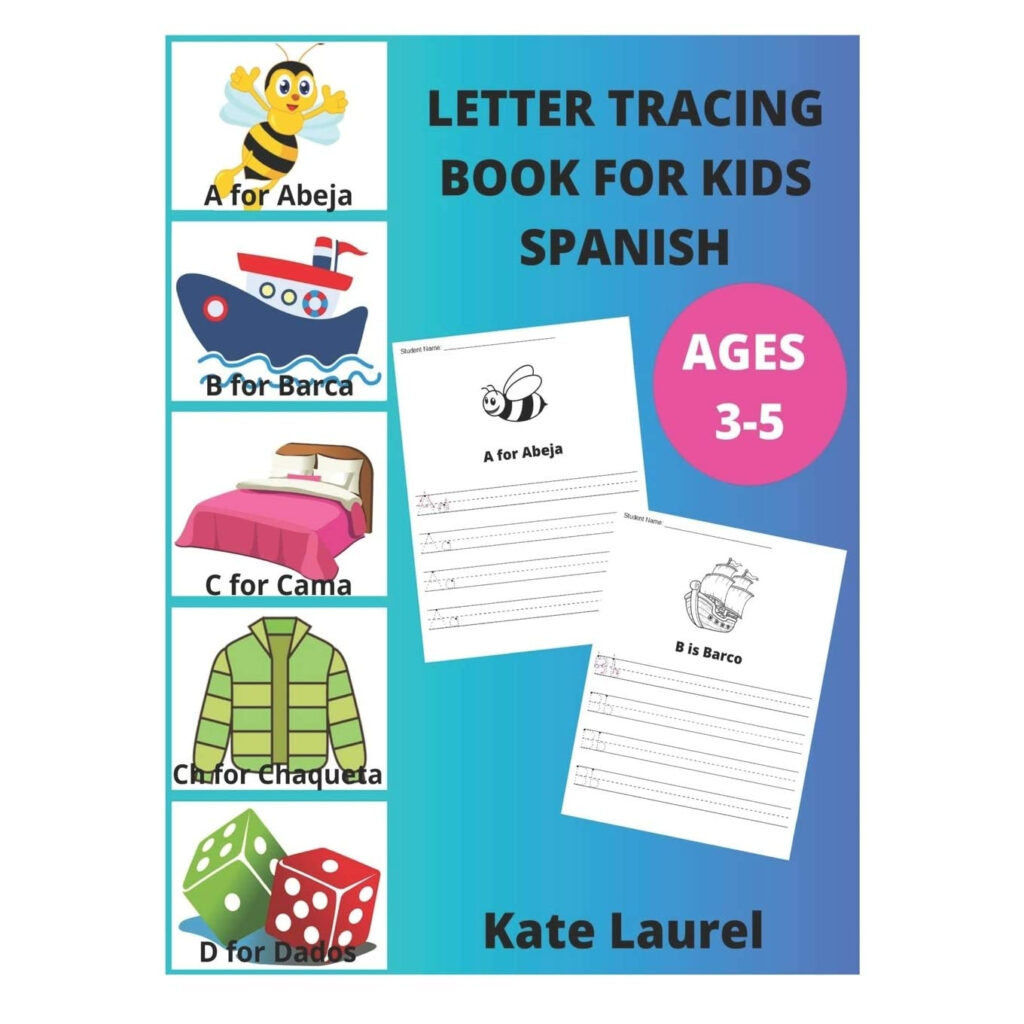 Letter Tracing Book For Kids Ages 3 5 Spanish: Alphabet Inside Letter 5 Tracing