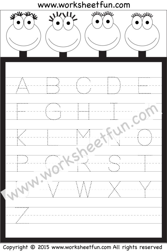 Letter Tracing Worksheet – Capital Letters / Free Printable