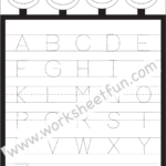 Letter Tracing Worksheet – Capital Letters / Free Printable With Alphabet Tracing Worksheets 1 20 Pdf