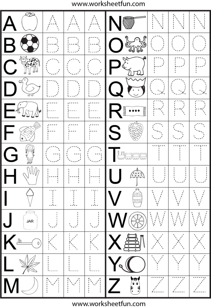 Letter Tracing Worksheet | Preschool Worksheets, Alphabet In Alphabet Tracing For 3 Year Olds