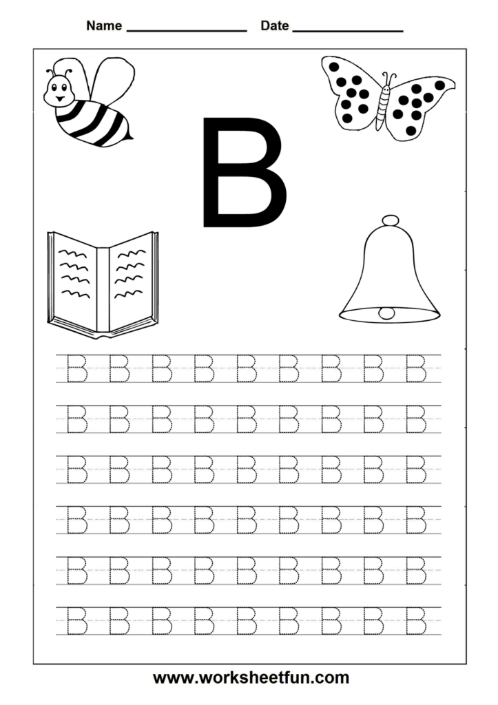 Letter Tracing Worksheets For Kindergarten   Capital And