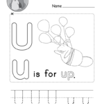 Letter U Alphabet Activity Worksheet   Doozy Moo Throughout Letter U Worksheets For Kindergarten
