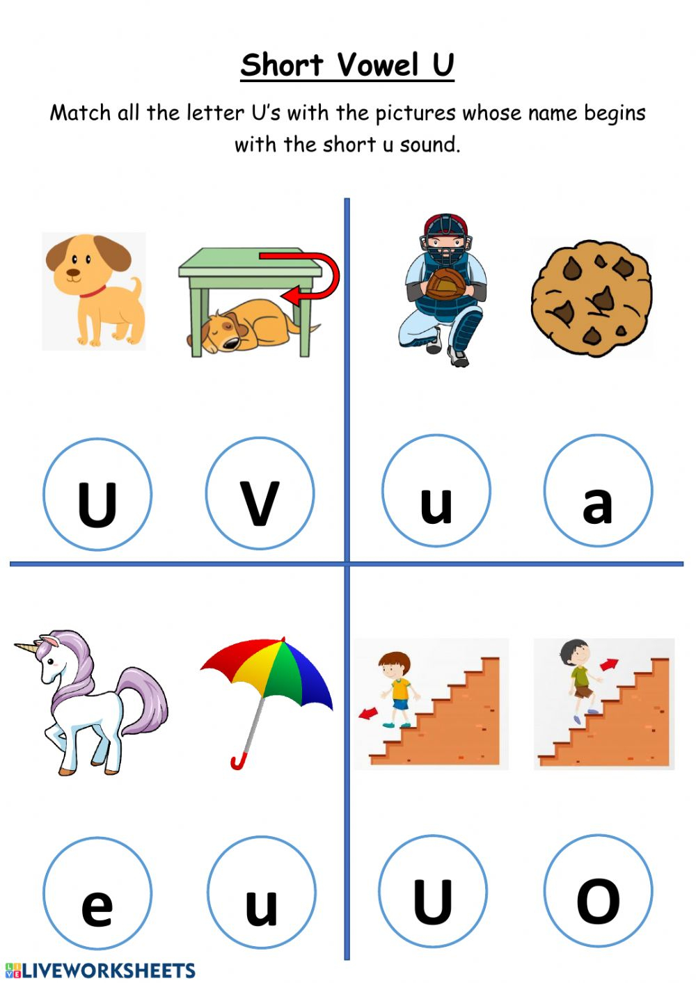 Letter U - Interactive Worksheet regarding Letter U Worksheets Pdf