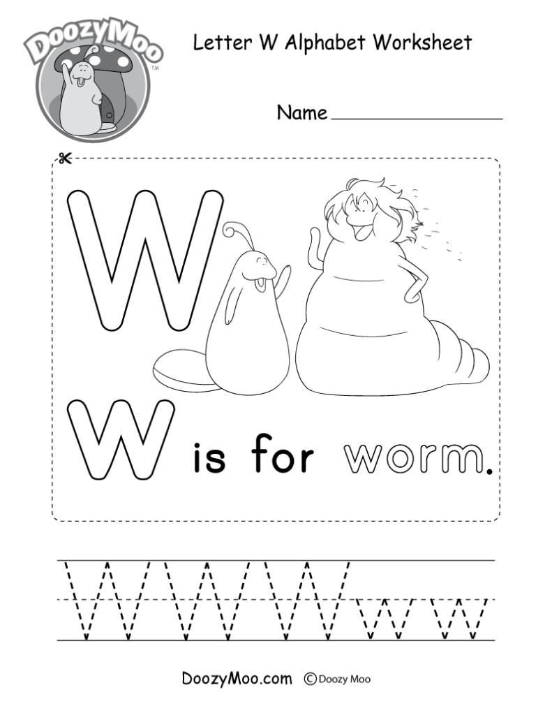 Letter W Alphabet Activity Worksheet   Doozy Moo Within Letter W Worksheets Free