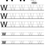 Letter W Tracing Worksheet, English Alphabet Worksheets