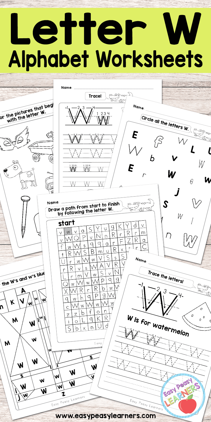 Letter W Worksheets - Alphabet Series - Easy Peasy Learners with Letter W Worksheets For Kindergarten