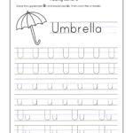 Letter Worksheets For Kindergarten Trace Dotted Letters Pre Intended For Letter U Worksheets For Preschool