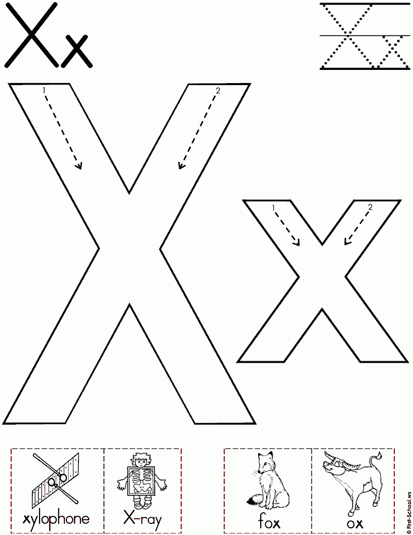 Letter X with regard to Letter X Tracing Worksheets Preschool