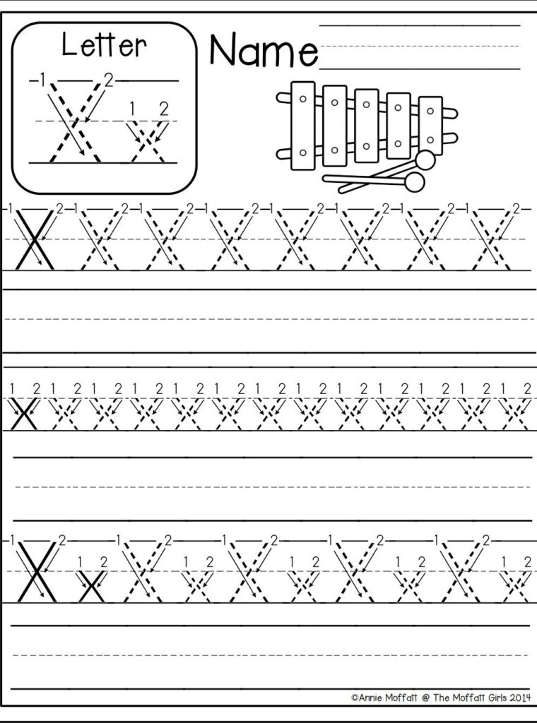 Letter X Worksheet | Kindergarten Worksheets, Alphabet With Letter X Tracing Worksheets Preschool