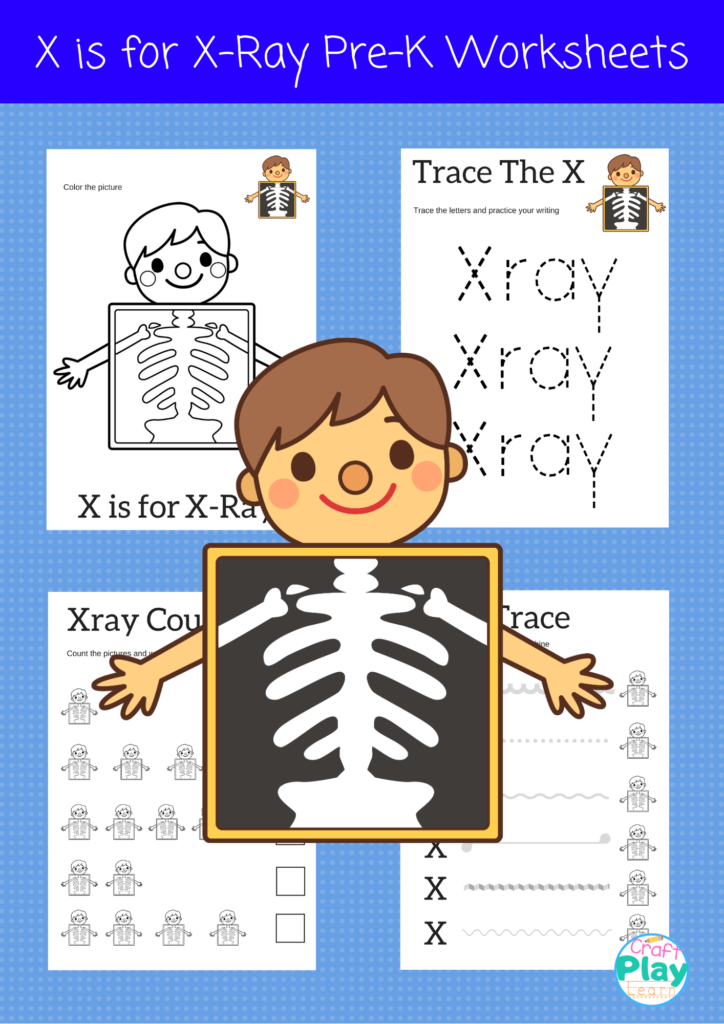 Letter X Worksheets For Preschool Kids   Craft Play Learn
