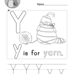 Letter Y Alphabet Activity Worksheet   Doozy Moo Pertaining To Letter Y Tracing Page