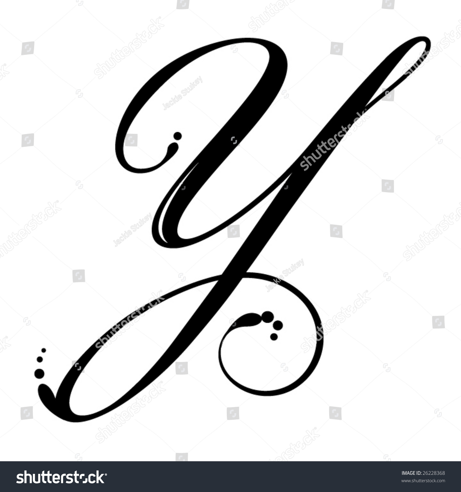 Letter Y Script Stock Vector (Royalty Free) 26228368