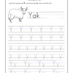 Letter Y Worksheets For Kindergarten – Trace Dotted Letters With Y Letter Tracing