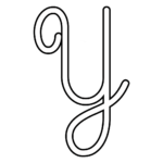 Letters And Numbers   Cursive Uppercase Letter Y