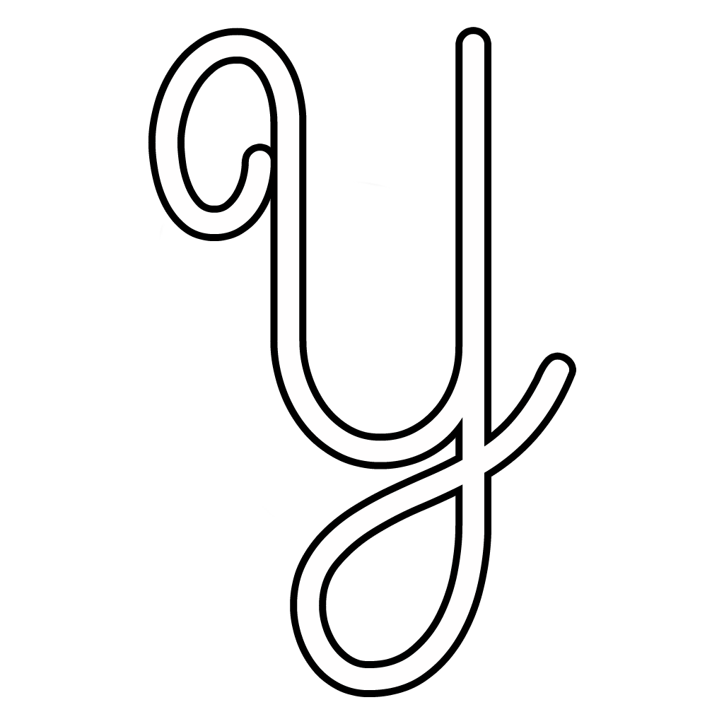 Letters And Numbers - Cursive Uppercase Letter Y