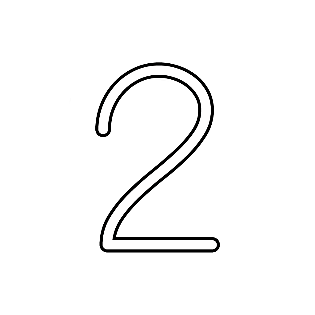 Letters And Numbers   Number 2 (Two) Cursive