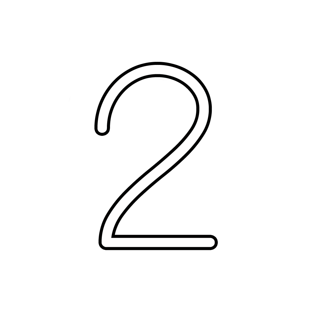 Letters And Numbers - Number 2 (Two) Cursive