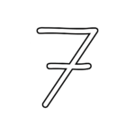 Letters And Numbers   Number 7 (Seven) Cursive
