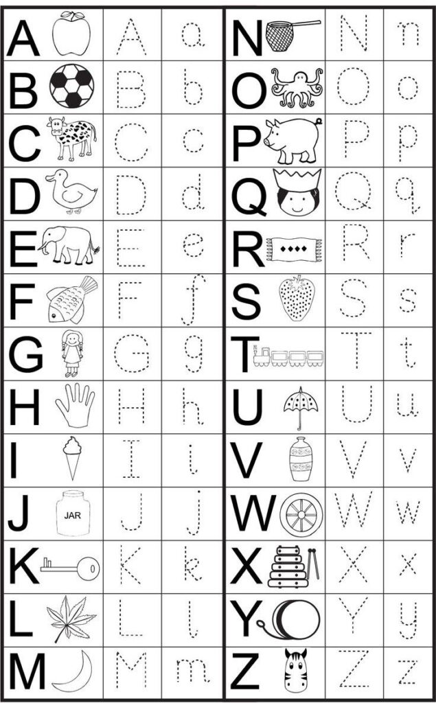 Letters Writing Worksheet For Kids，aa Zz | Letter Tracing