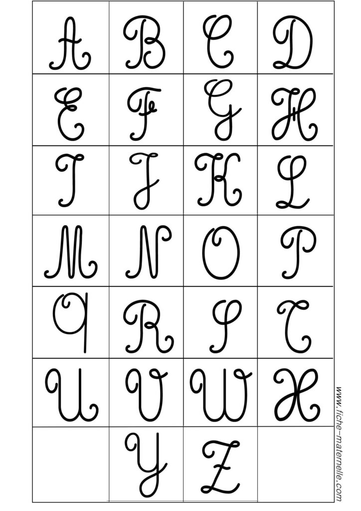 Lettres Majuscules | Les Lettres Majuscules, Alphabet Cursif