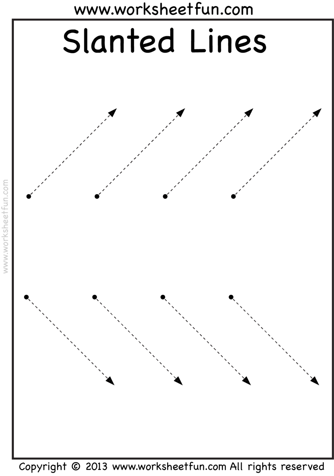 line tracing vertical horizontal and slanted 3