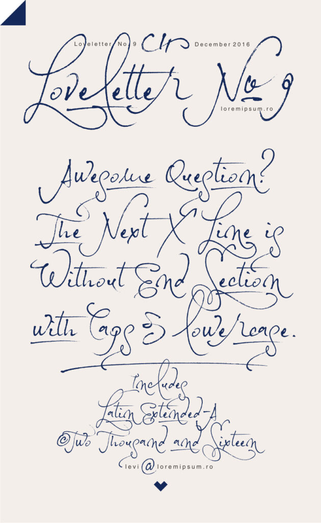 Loveletter No. 9 Font   Befonts