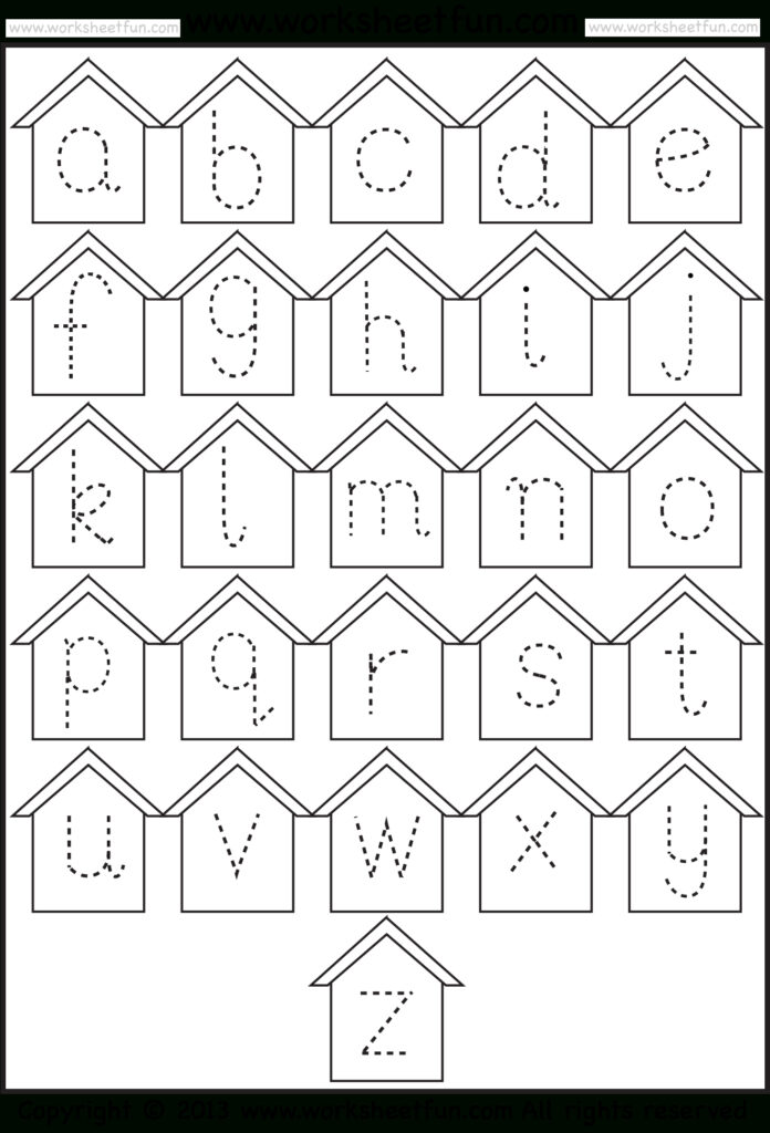 Lower Case Letter Tracing Worksheet Printable Worksheets And With Alphabet Tracing Lowercase