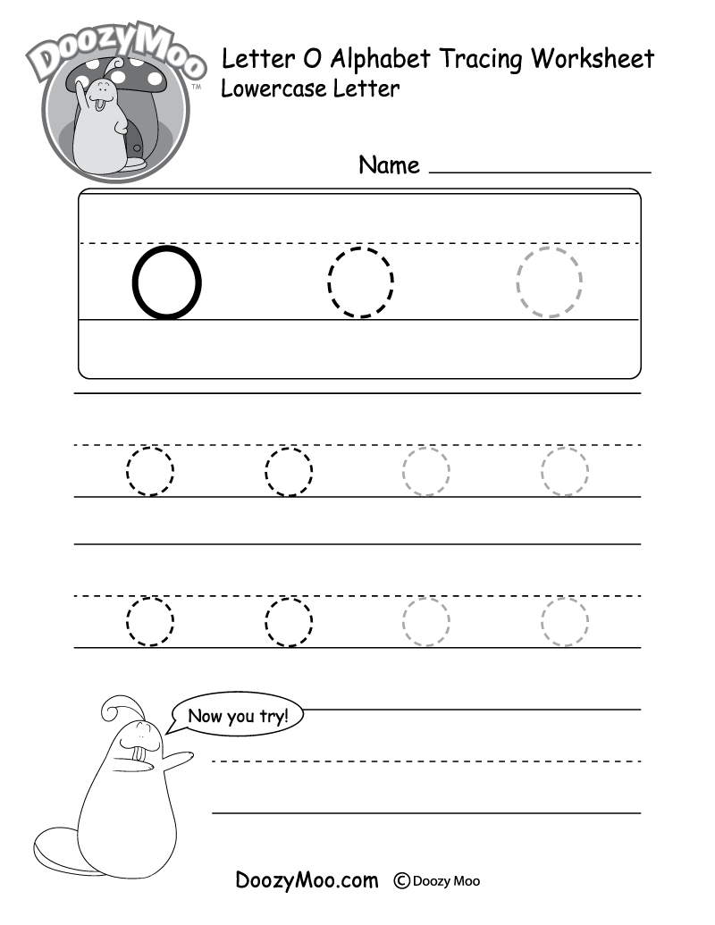 Lowercase Letter &amp;quot;o&amp;quot; Tracing Worksheet - Doozy Moo with Letter O Tracing Worksheets Preschool