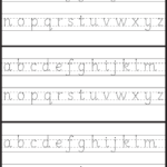 Lowercase Letter Tracing – 1 Worksheet / Free Printable