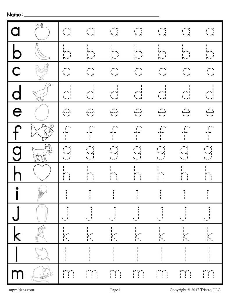 Lowercase Letter Tracing Worksheets! | Alphabet Worksheets