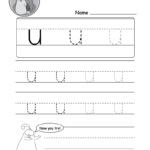 Lowercase Letter "u" Tracing Worksheet   Doozy Moo Intended For Letter U Tracing Worksheets Preschool
