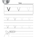 Lowercase Letter "v" Tracing Worksheet   Doozy Moo With Letter V Tracing Worksheets
