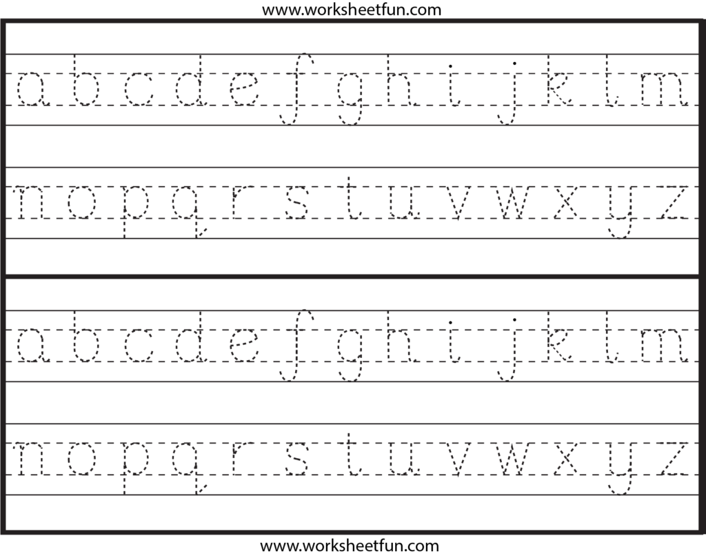 Lowercase+Alphabet+Letter+Tracing+Worksheets | Handwriting