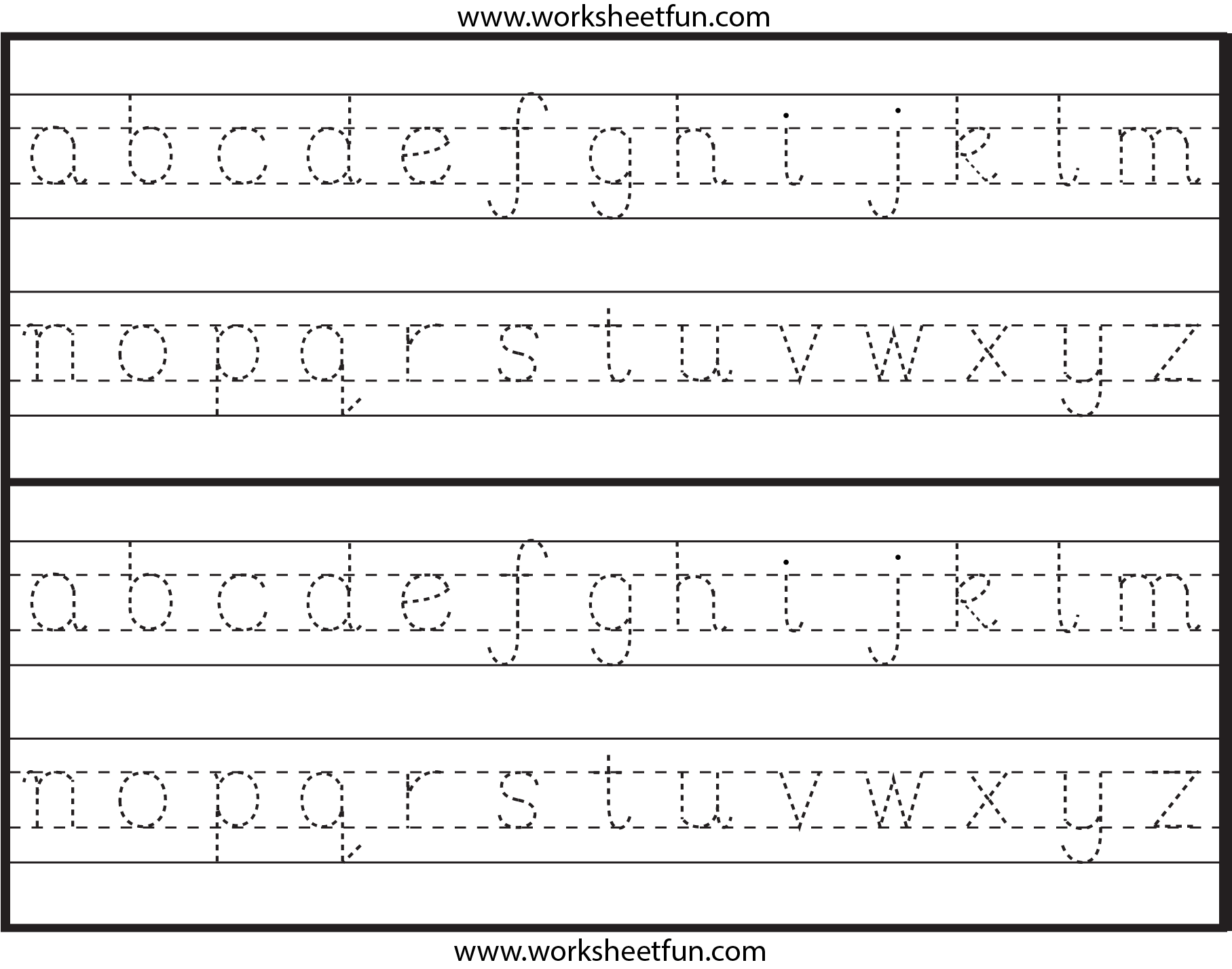 Lowercase+Alphabet+Letter+Tracing+Worksheets | Handwriting