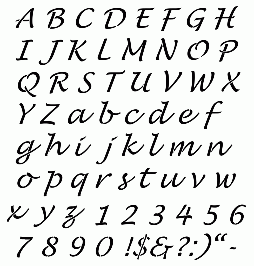 Lucinda Stencil | Alphabet Stencils, Letter Stencils