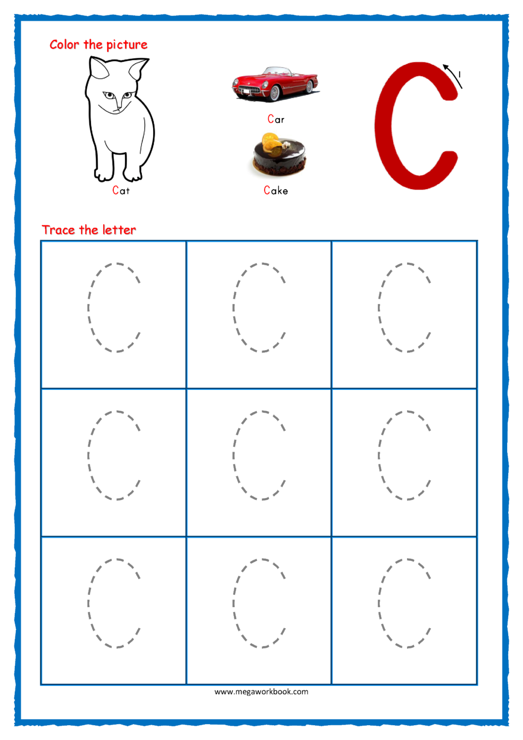 Math Worksheet ~ Alphabet Traceheets Printables Image Ideas with regard to Letter C Tracing Printable