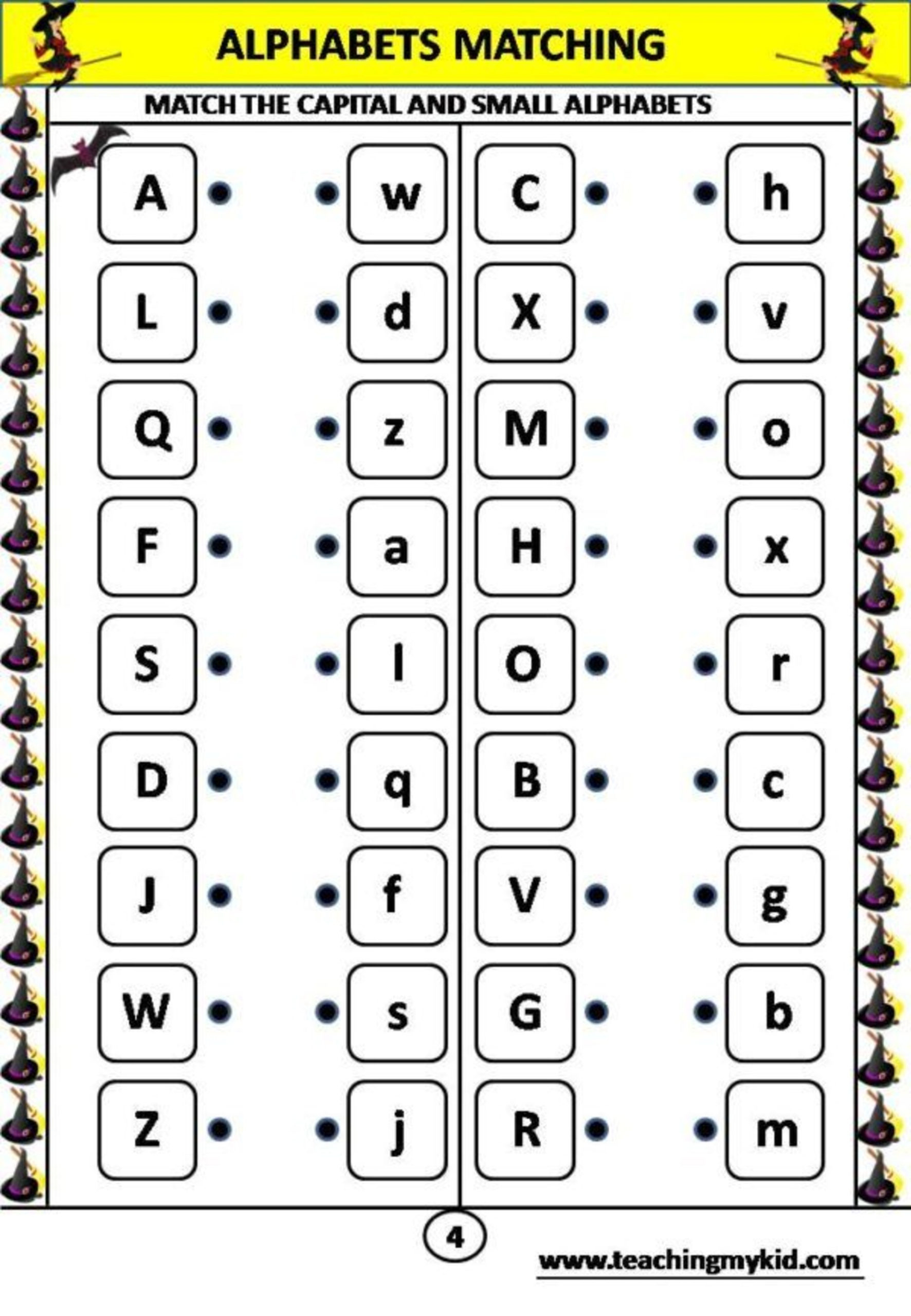 Math Worksheet Alphabet Worksheets Kindergarten Matching For pertaining to Alphabet Worksheets Matching