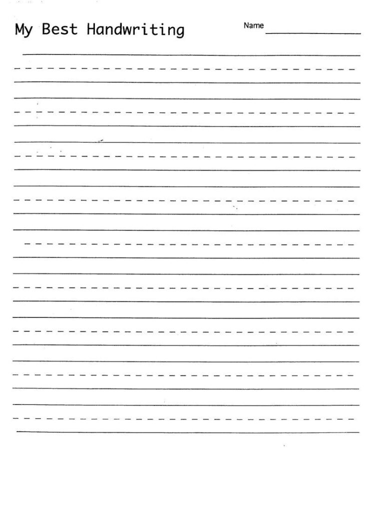 Math Worksheet : Blank Hand Writing Sheet With Images