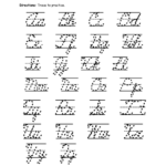 Math Worksheet ~ Free Printable Cursive Alphabet Writing