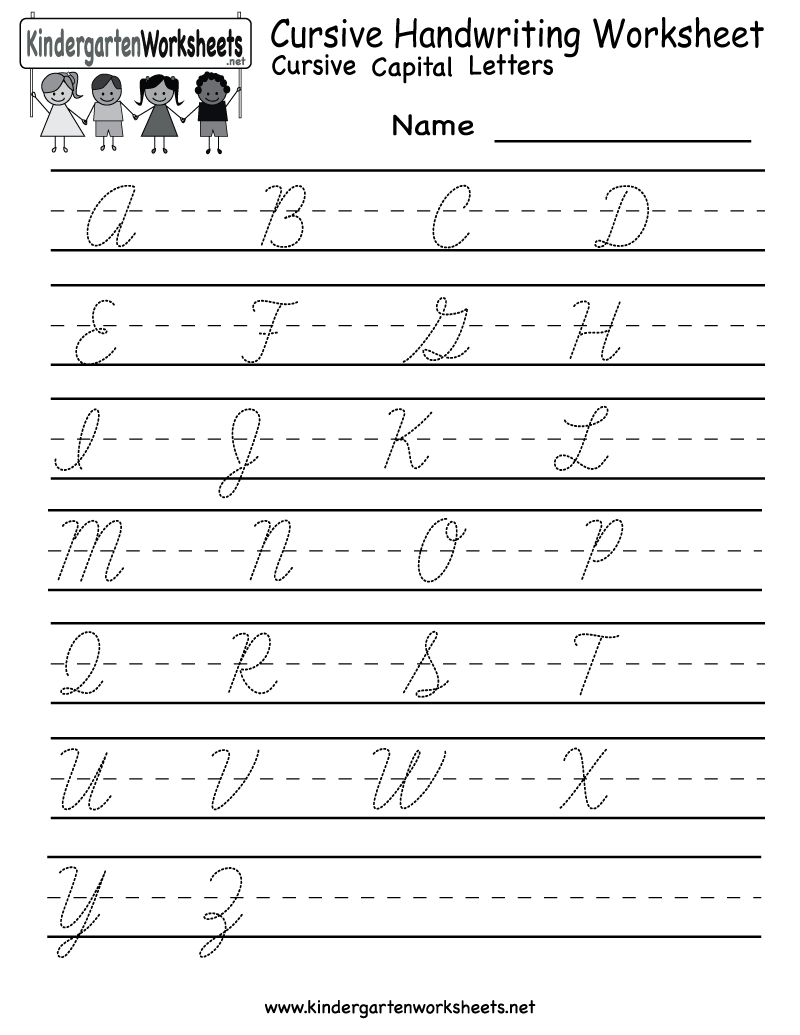 Math Worksheet ~ Kindergartenrsive Handwriting Worksheet