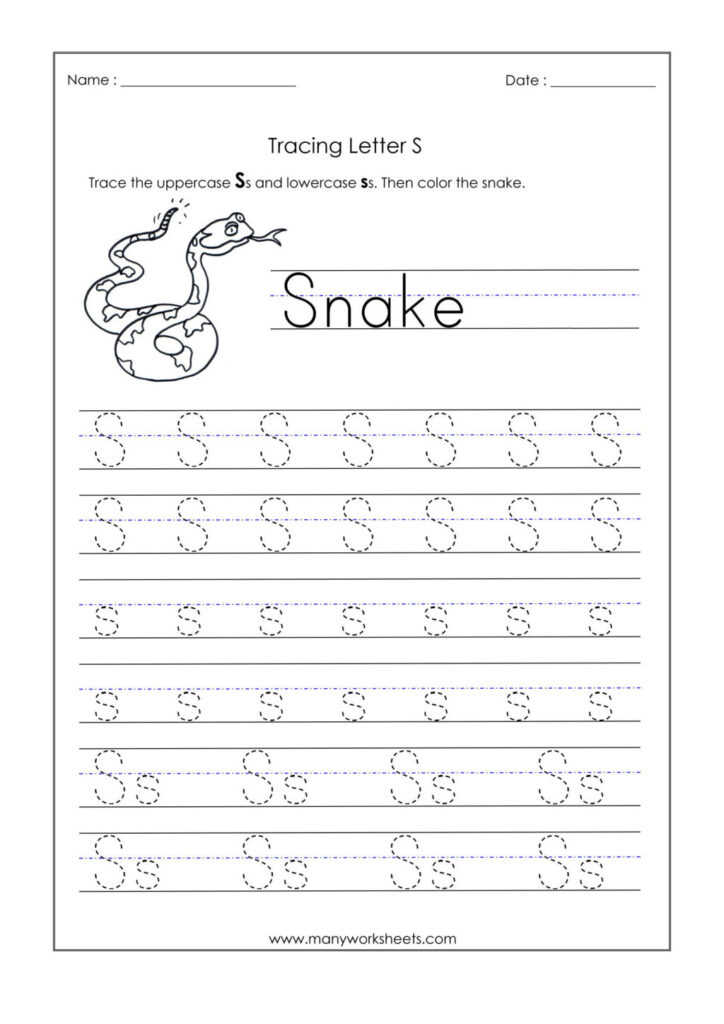 Math Worksheet ~ Letter S Tracing Worksheet Kindergarten Math Worksheet ~ Letter S Tracing Worksheet Kindergarten