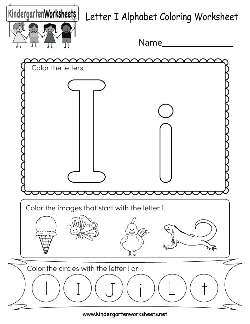 Math Worksheet : Outstanding I Worksheets For Kindergarten intended for Letter I Printable Worksheets