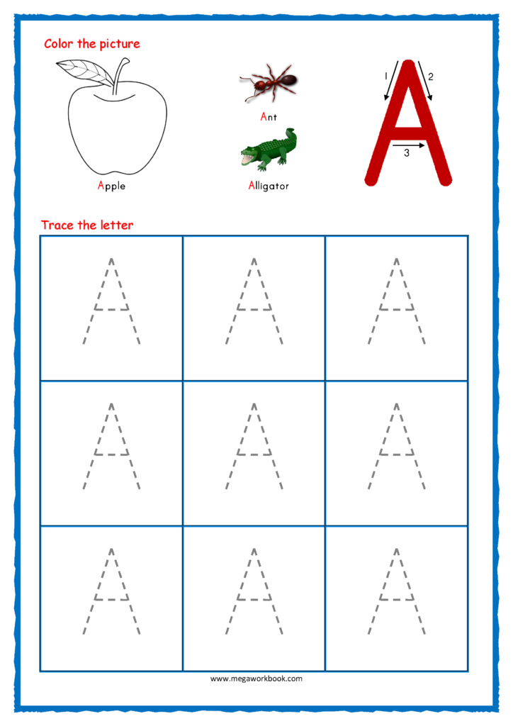 Math Worksheet : Preschool Tracing Letters