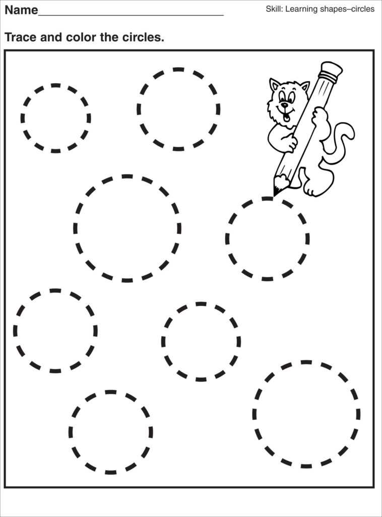 Math Worksheet : Tracing Pages Cicle Preschool Worksheetsree