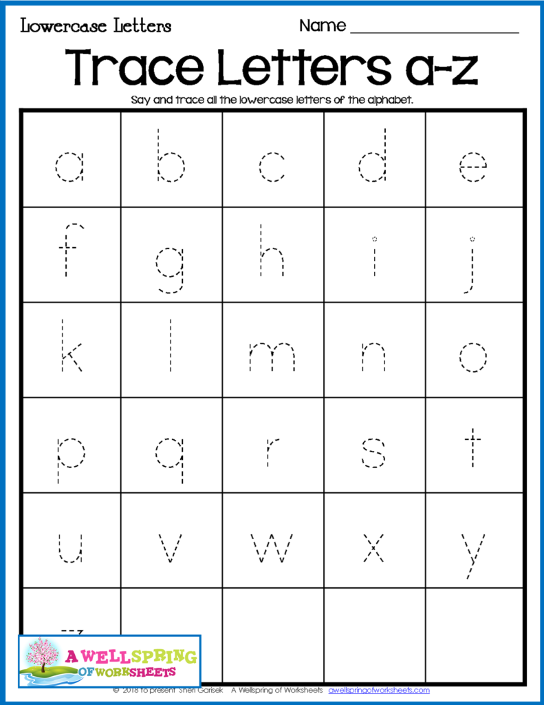 Math Worksheet : Upper And Lowercase Alphabet Tracing