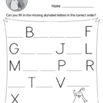 Missing Letter Worksheets (Free Printables)   Doozy Moo With Regard To Alphabet Worksheets A Z Printable