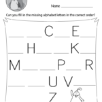 Missing Letter Worksheets (Free Printables)   Doozy Moo Within Alphabet Sequencing Worksheets