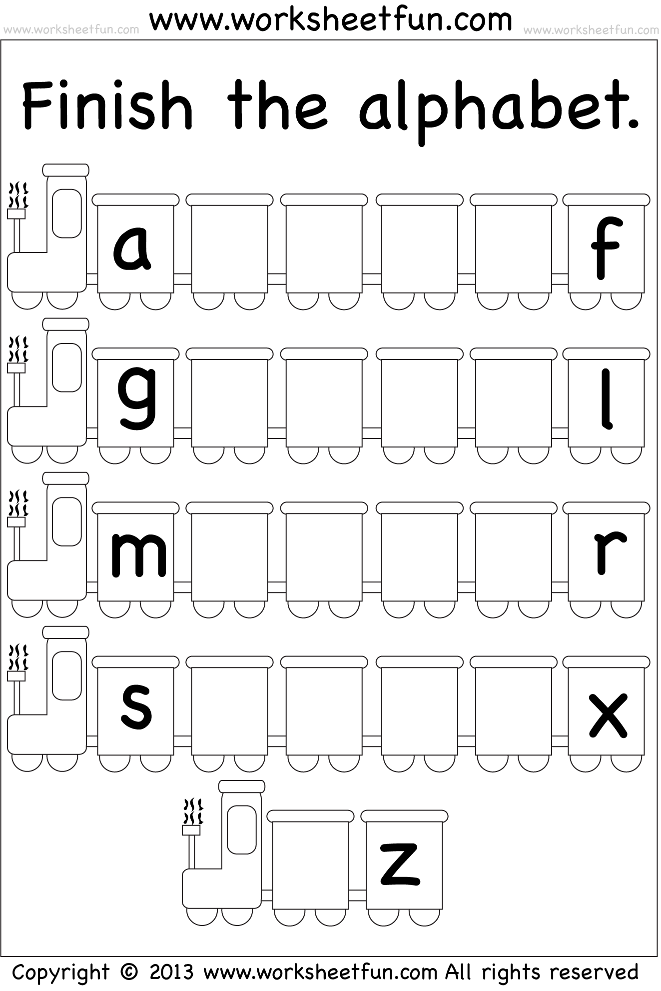 Missing Lowercase Letters – Missing Small Letters with regard to Alphabet Worksheets For Kg1