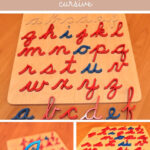 Montessori Curisve Alphabet Puzzle