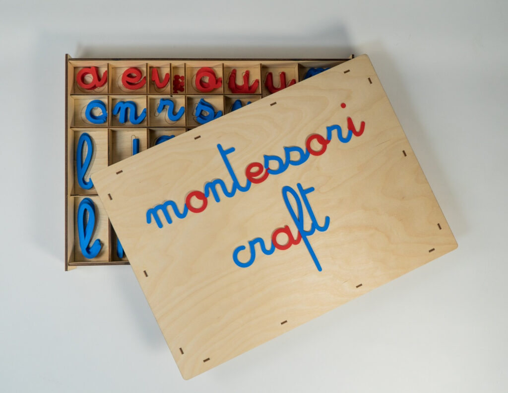 Movable Alphabet With European Cursive Letters